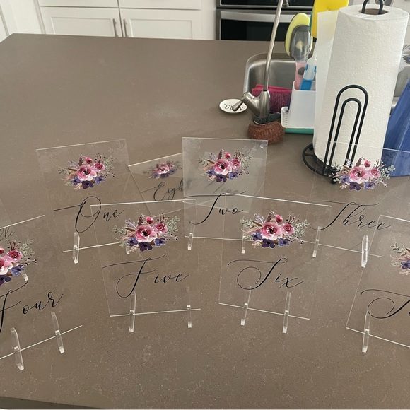 Acrylic Table Numbers - Picture 2 of 2